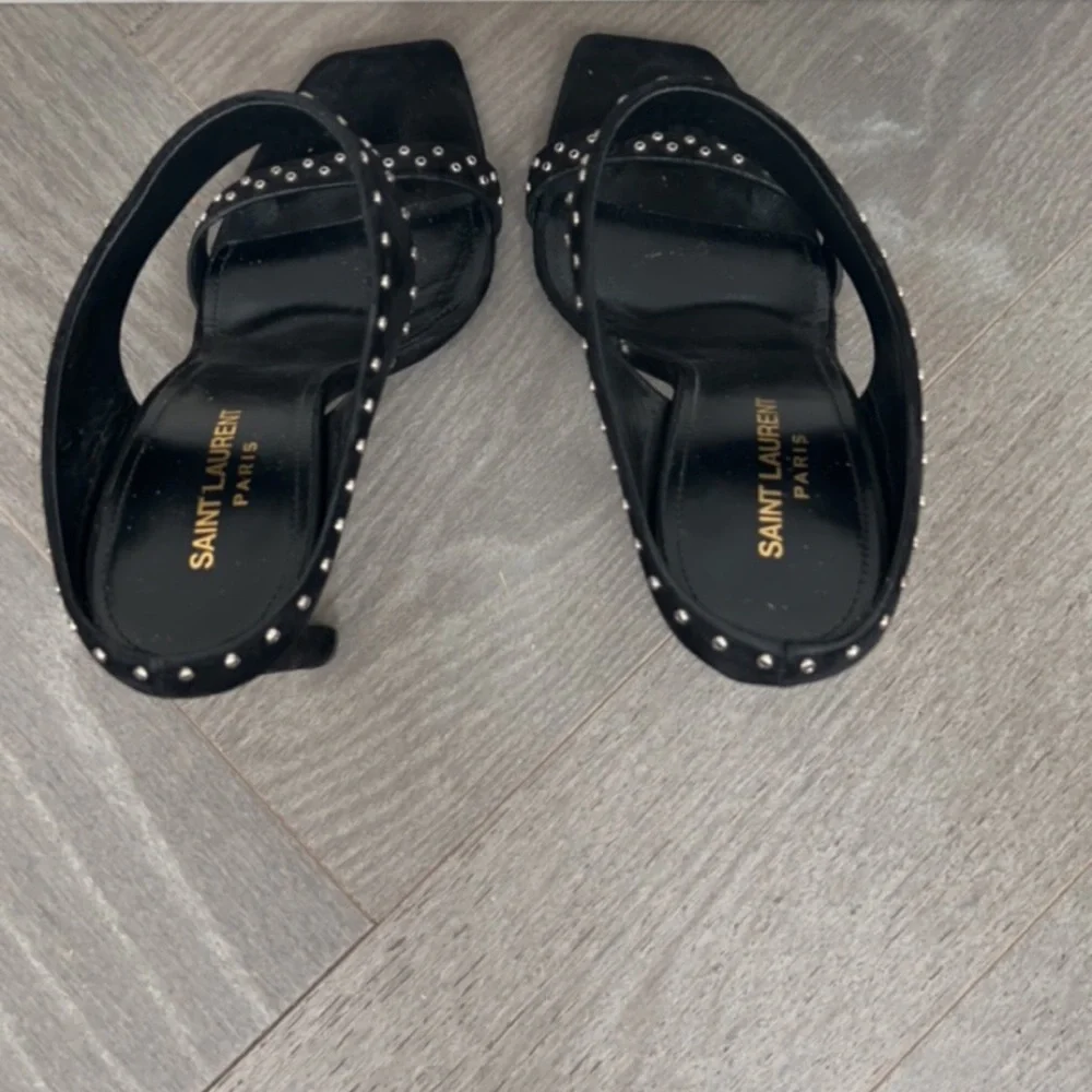 Saint Laurent black studded mule heels – size US 8.5 - Picture 3 of 6